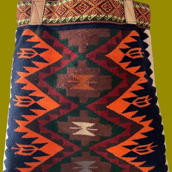 Artisanal Handbag / loom woven/ leather tote bag/ Eco-Friendly - Picture 3 of 9